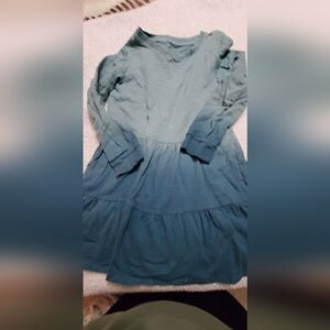 Teal Long Sleeve Dress